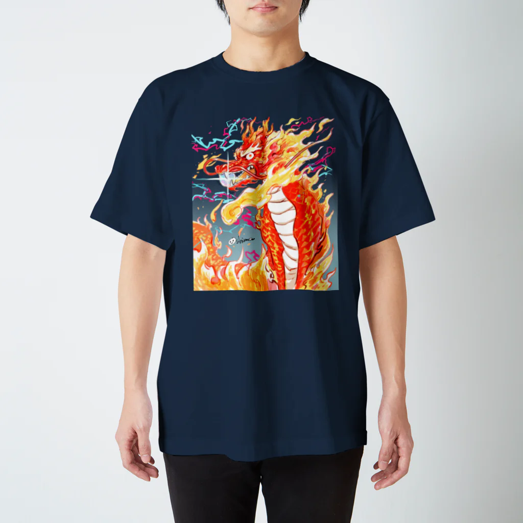 おーしまの島の龍神T（赤）玉 スタンダードTシャツ