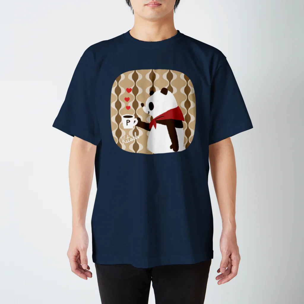 キッチュのパンダコーヒー スタンダードTシャツ