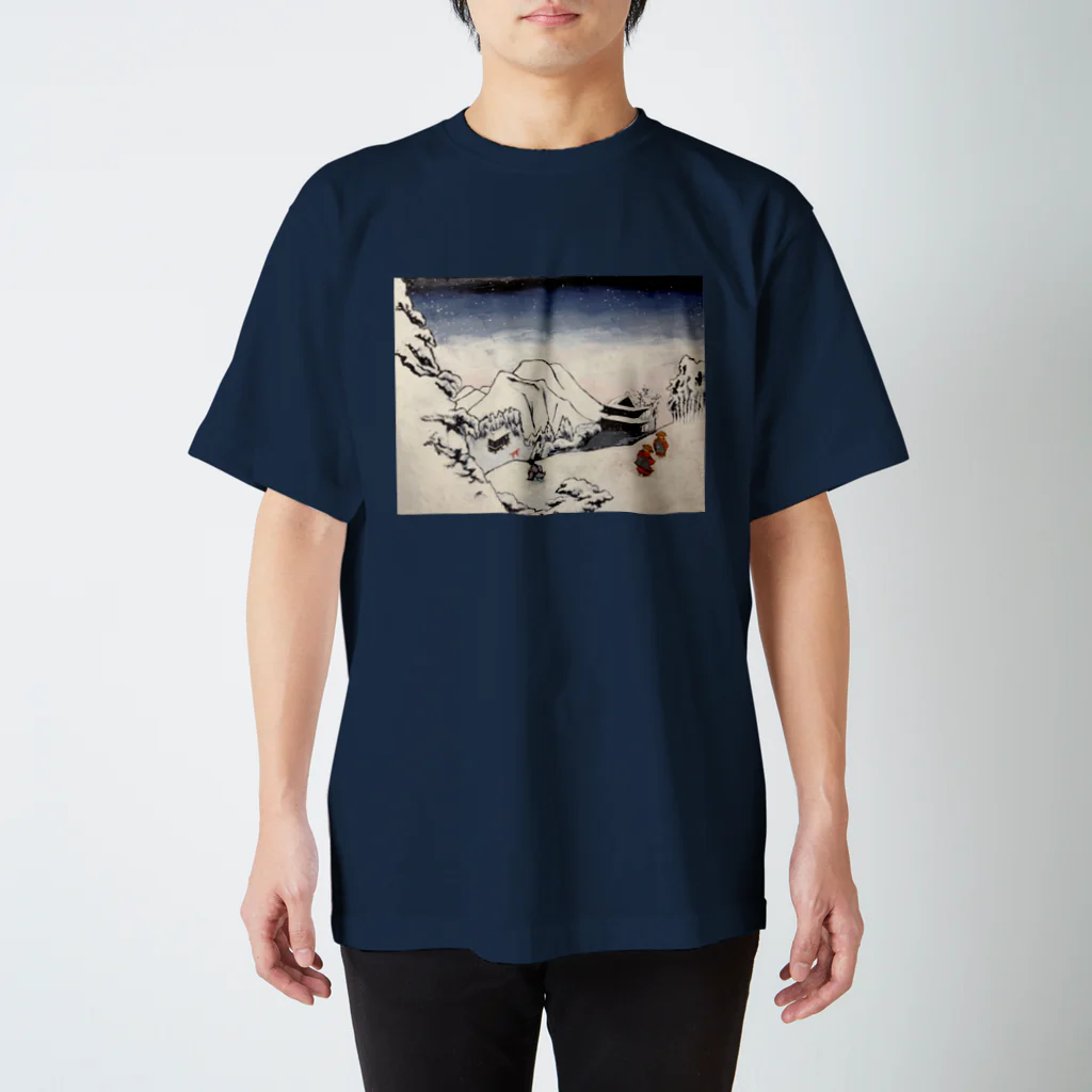 SJMavisのArt of Buddhism and Shintoism and Two Paths in the snow スタンダードTシャツ