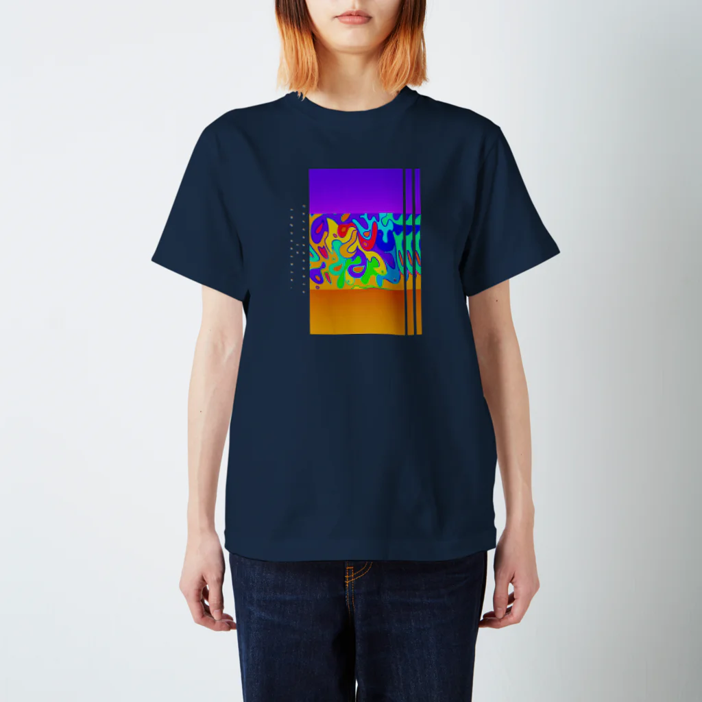 Kouta^の柄物【紫橙】 Regular Fit T-Shirt
