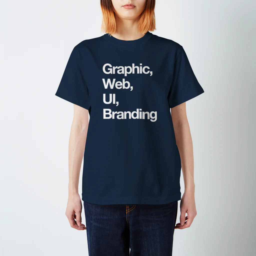 Designer_in_Tokyoの【白】Graphic, Web, UI, Branding スタンダードTシャツ