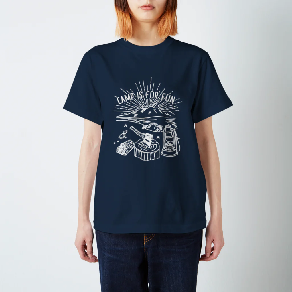 Too fool campers Shop!のキャンプは楽しむもの01(白文字) スタンダードTシャツ