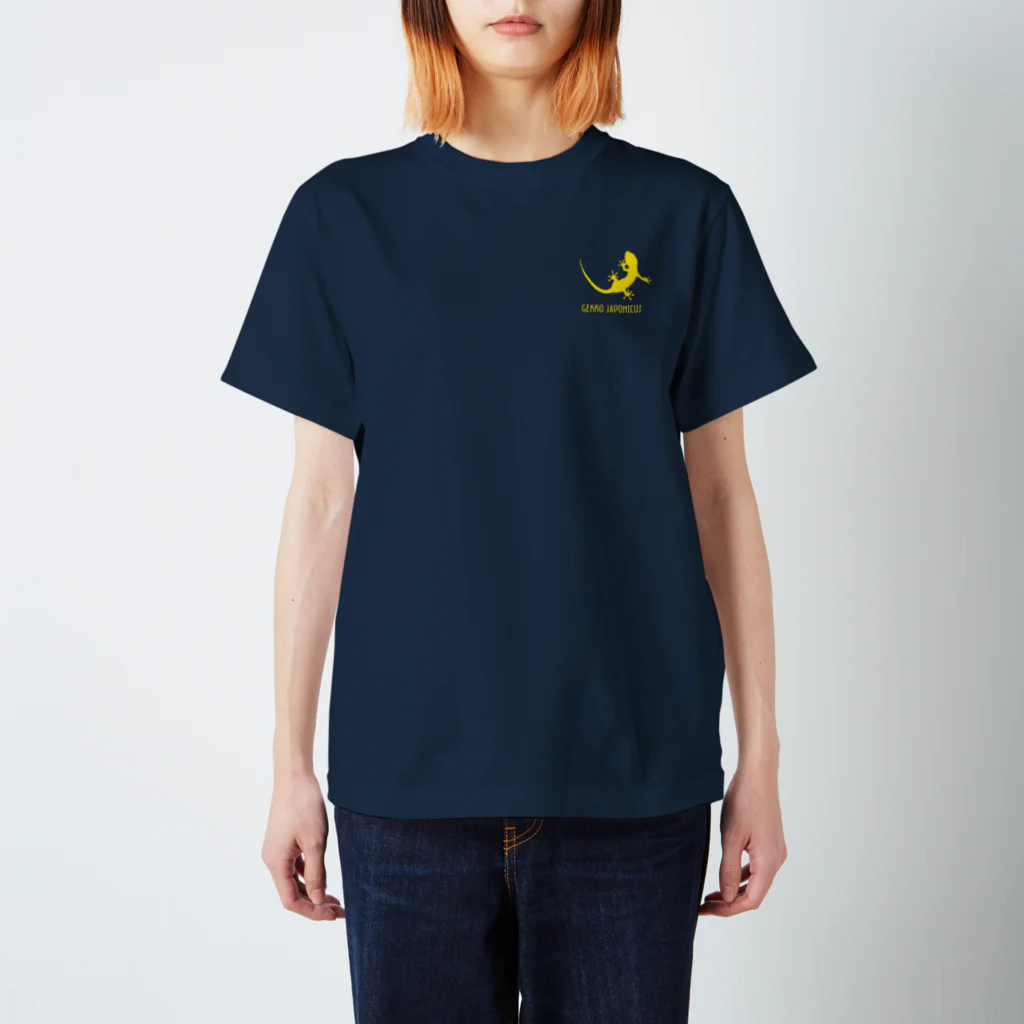 motchamのヤモリ シルエット ロゴ ( イエロー ) スタンダードTシャツ