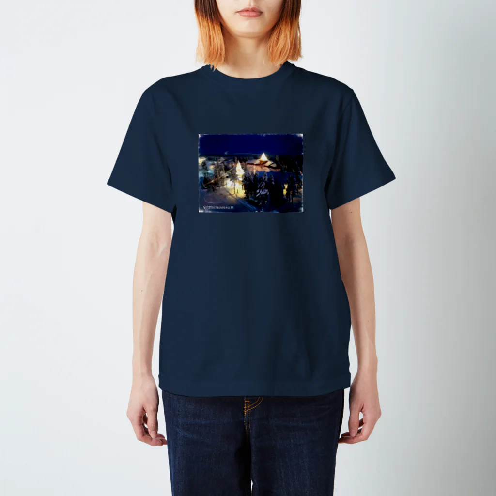 Shop imuhataのサンタの住む村 Regular Fit T-Shirt