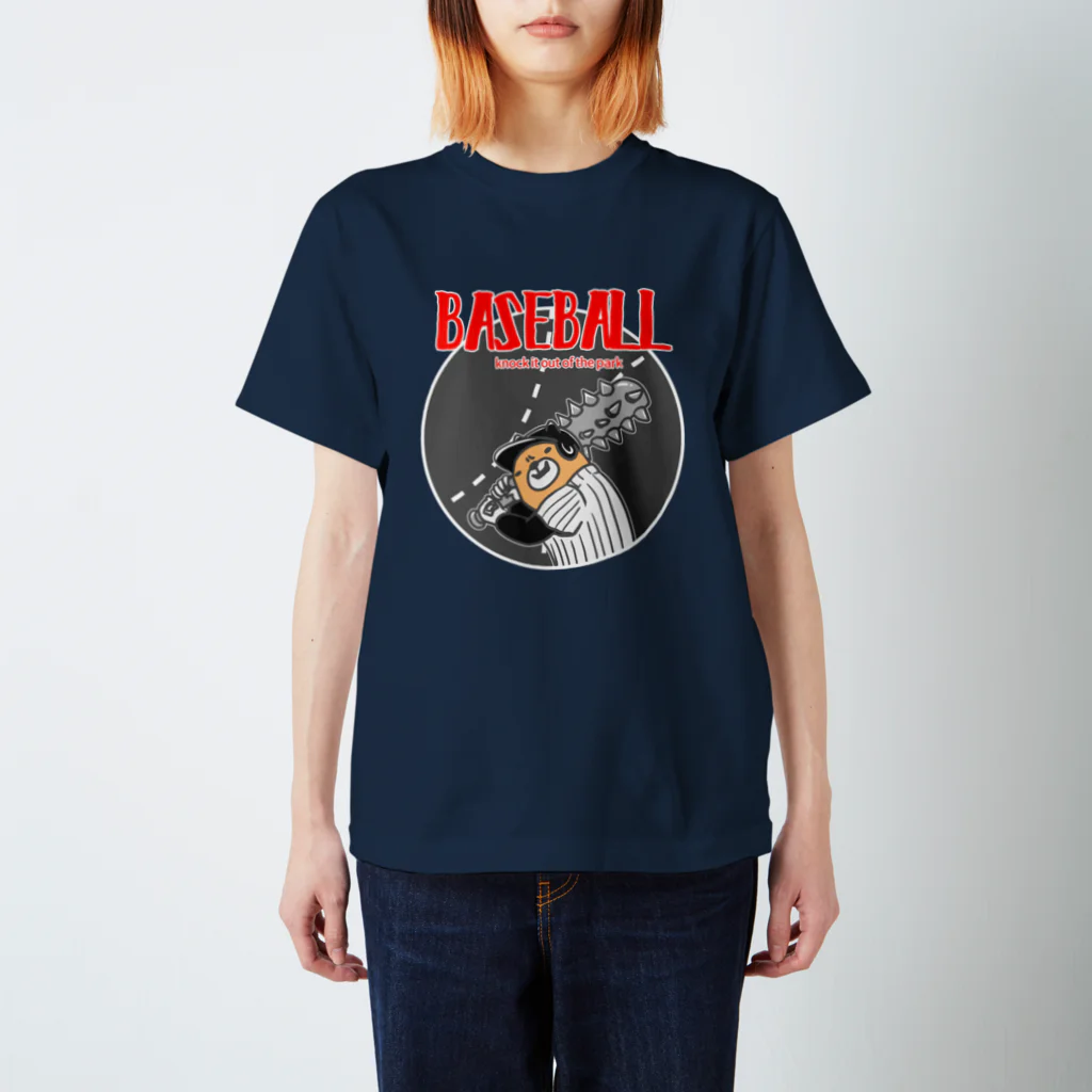 ari designの野球Bear2(凶悪顔クマシリーズ) スタンダードTシャツ