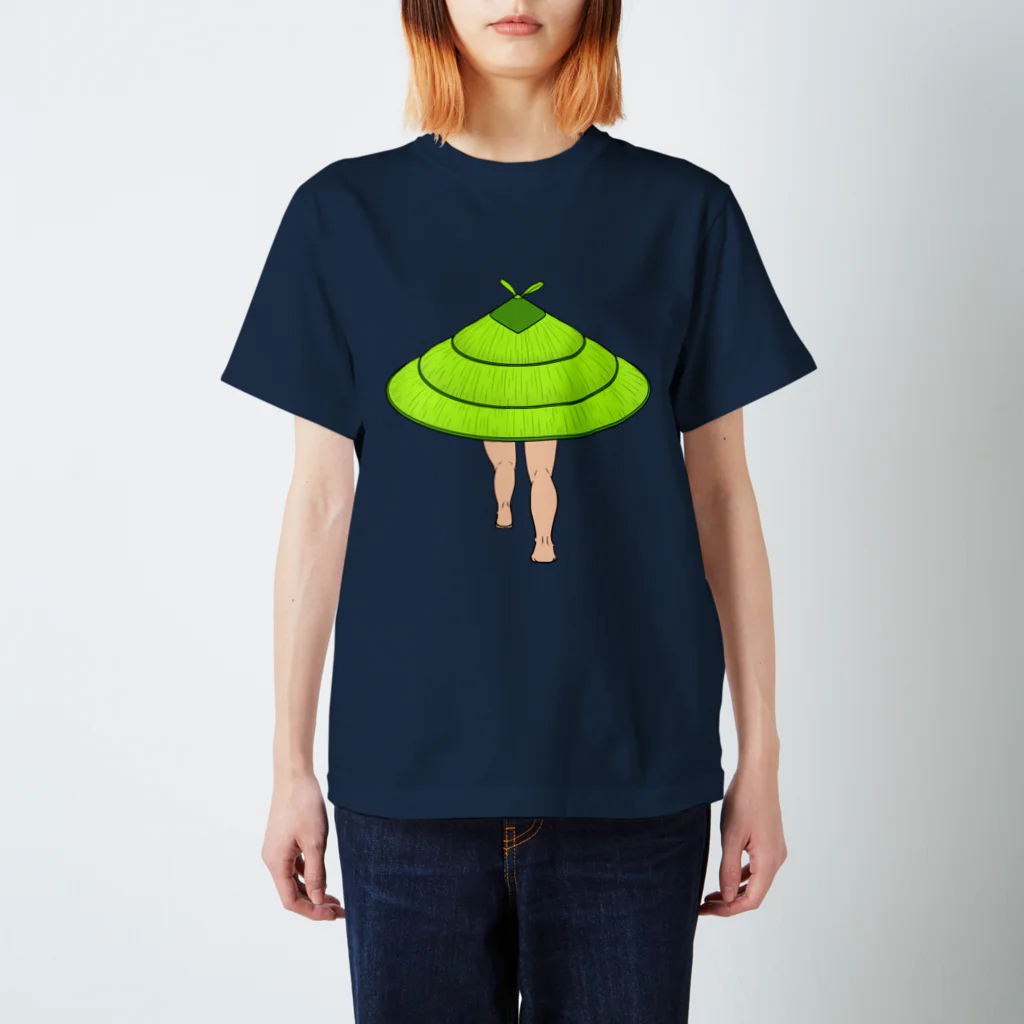 dougaseiseitokoroの足の生えた笠 スタンダードTシャツ