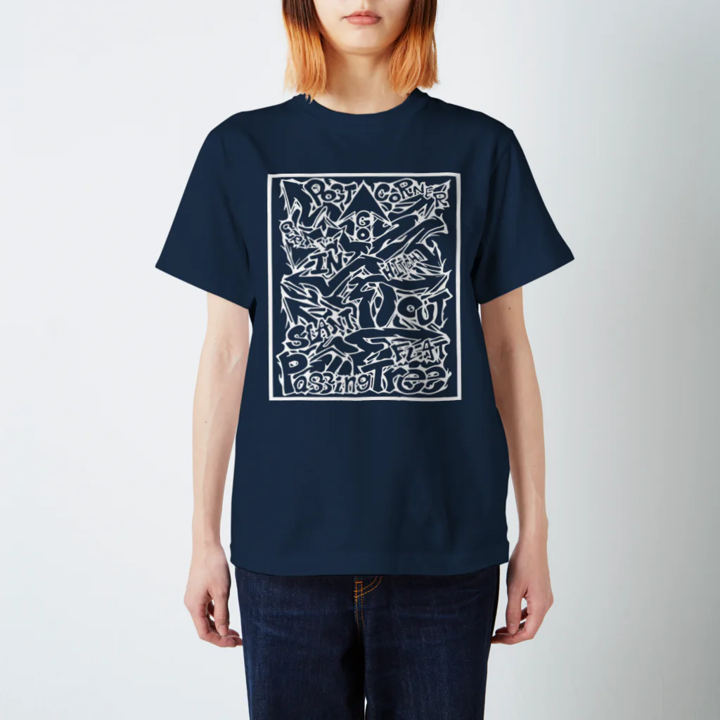 PB.DesignsのPassing Tree 透過・白線 スタンダードTシャツ