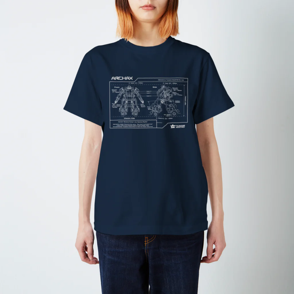 ツバメインダストリ株式会社のアーカックス　図面風デザイン Regular Fit T-Shirt