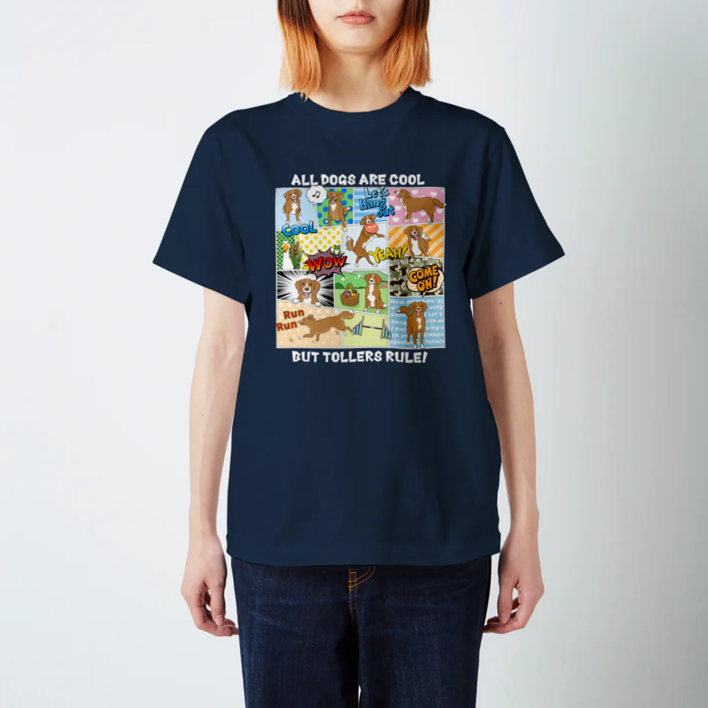 ケパ家のトーラーさんのアメコミ風シャツ 白字 Regular Fit T-Shirt