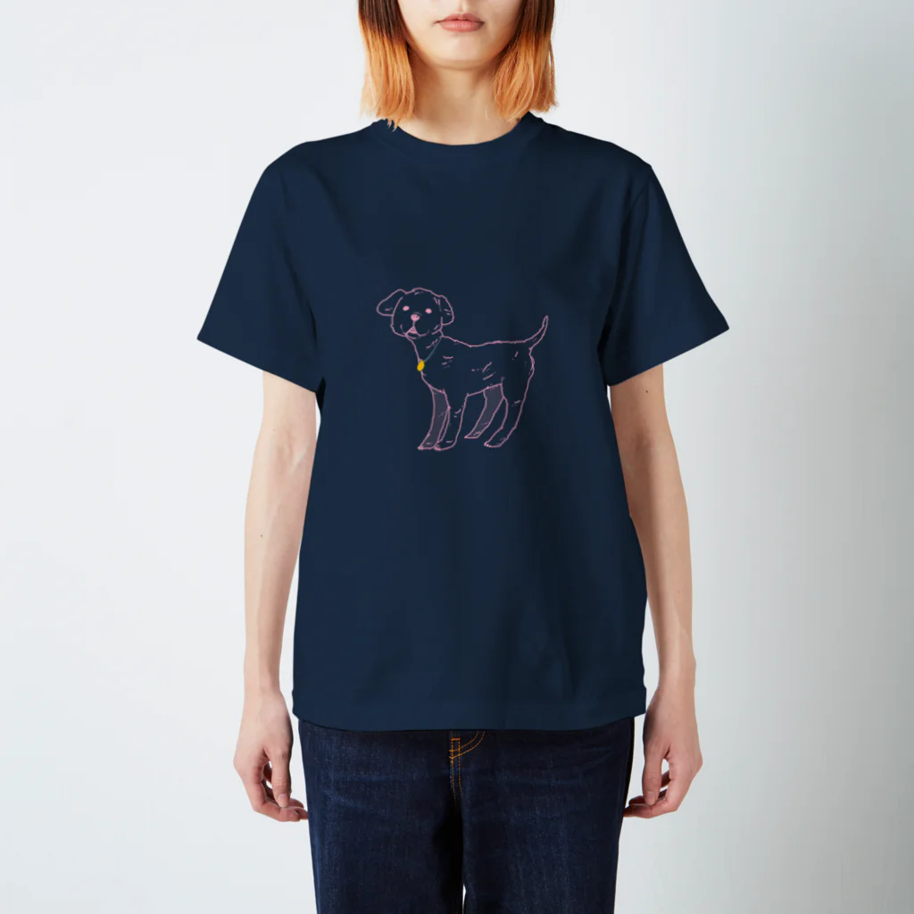 ティシュー山田のピンク プードル系 スタンダードTシャツ