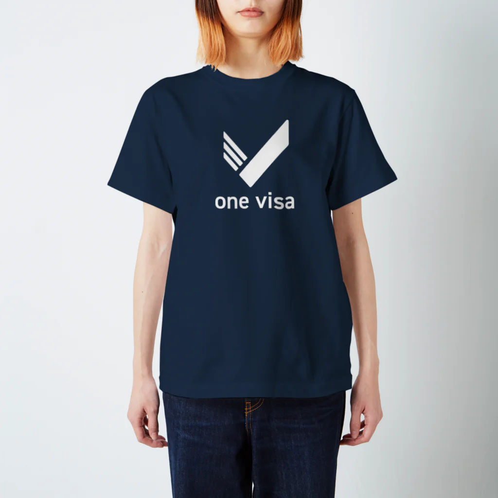 one visa 公式グッズのone visa logo white スタンダードTシャツ