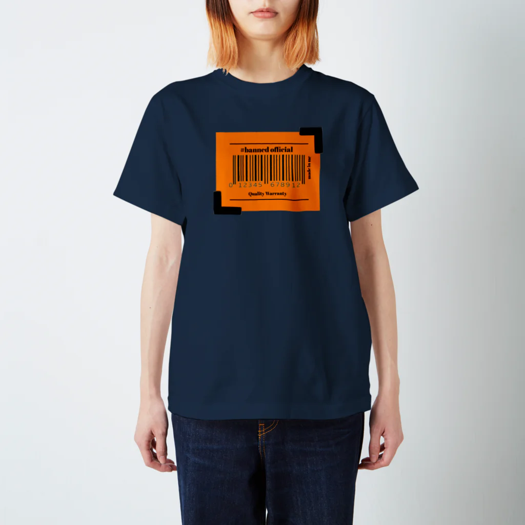 bannedのbanned bar code スタンダードTシャツ