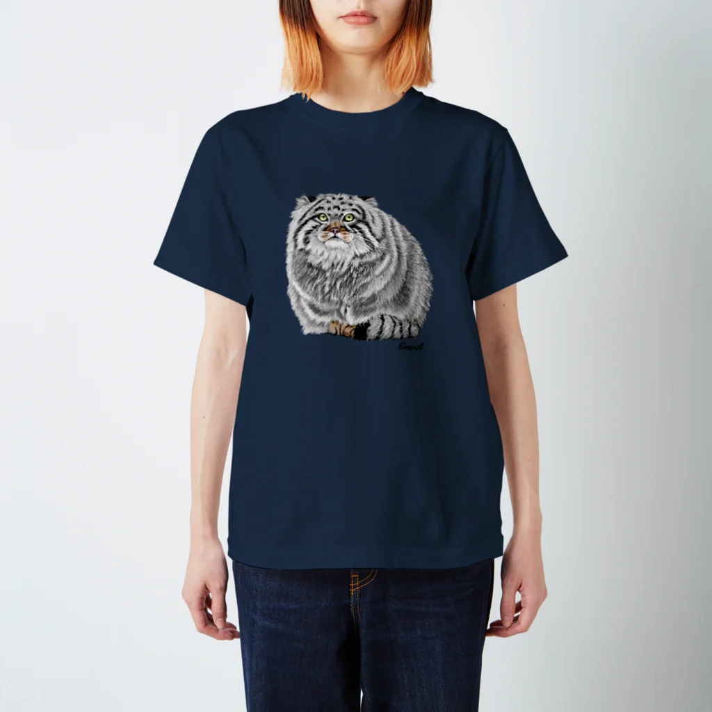 EmiriA artのお座りマヌルネコ Regular Fit T-Shirt