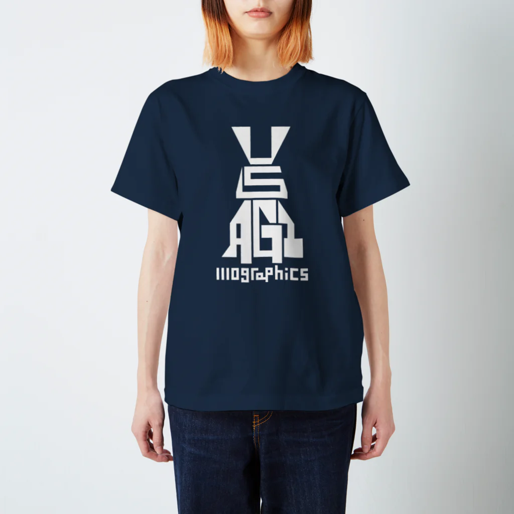 1110graphicsのUSAGI / 兎 スタンダードTシャツ