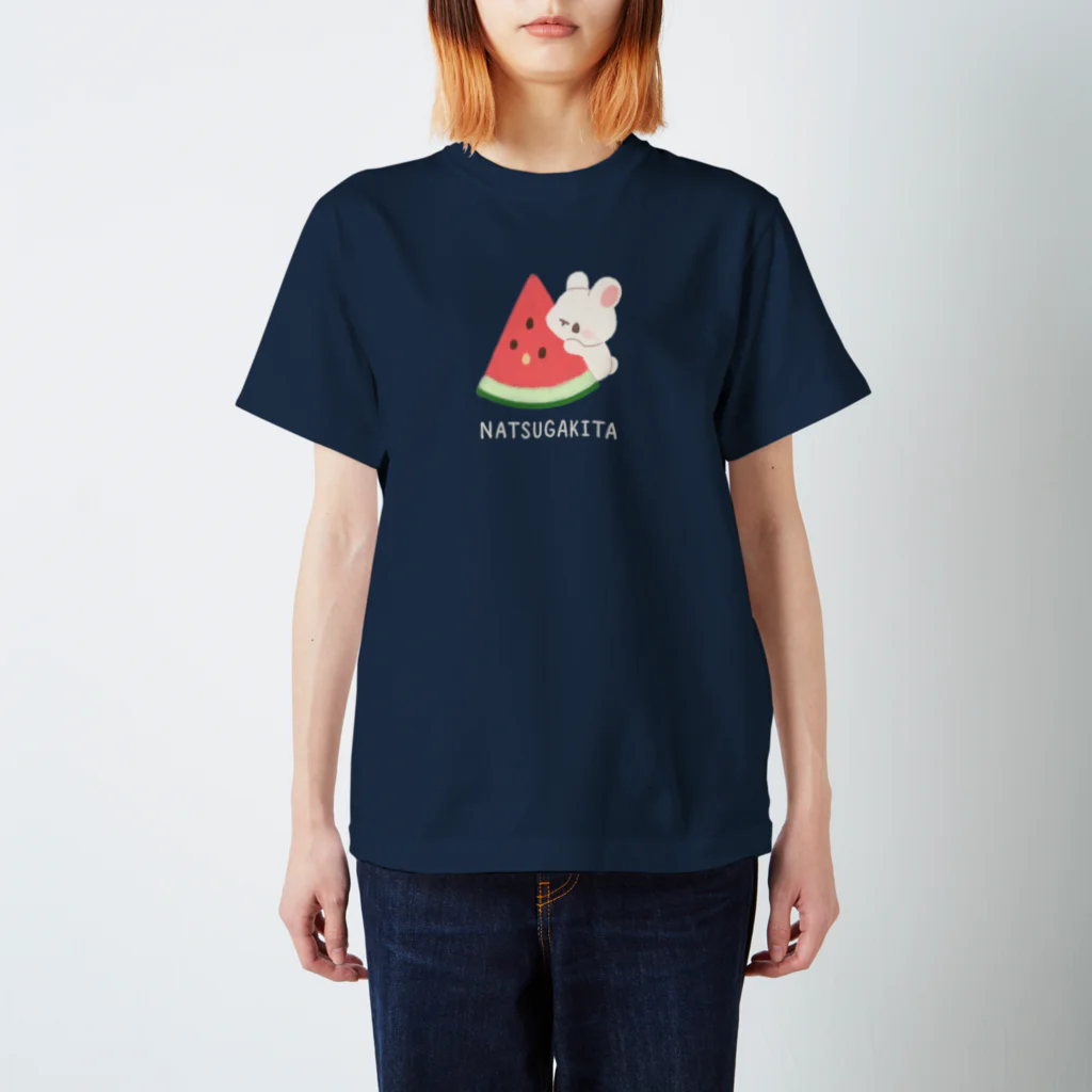 くぅもんせのお店のスイカとうさぎ スタンダードTシャツ