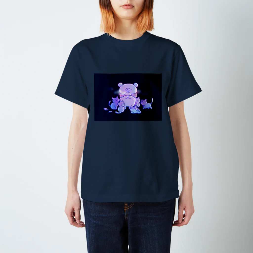 ちーくま by ふじたちさとのねこ寄せ Regular Fit T-Shirt