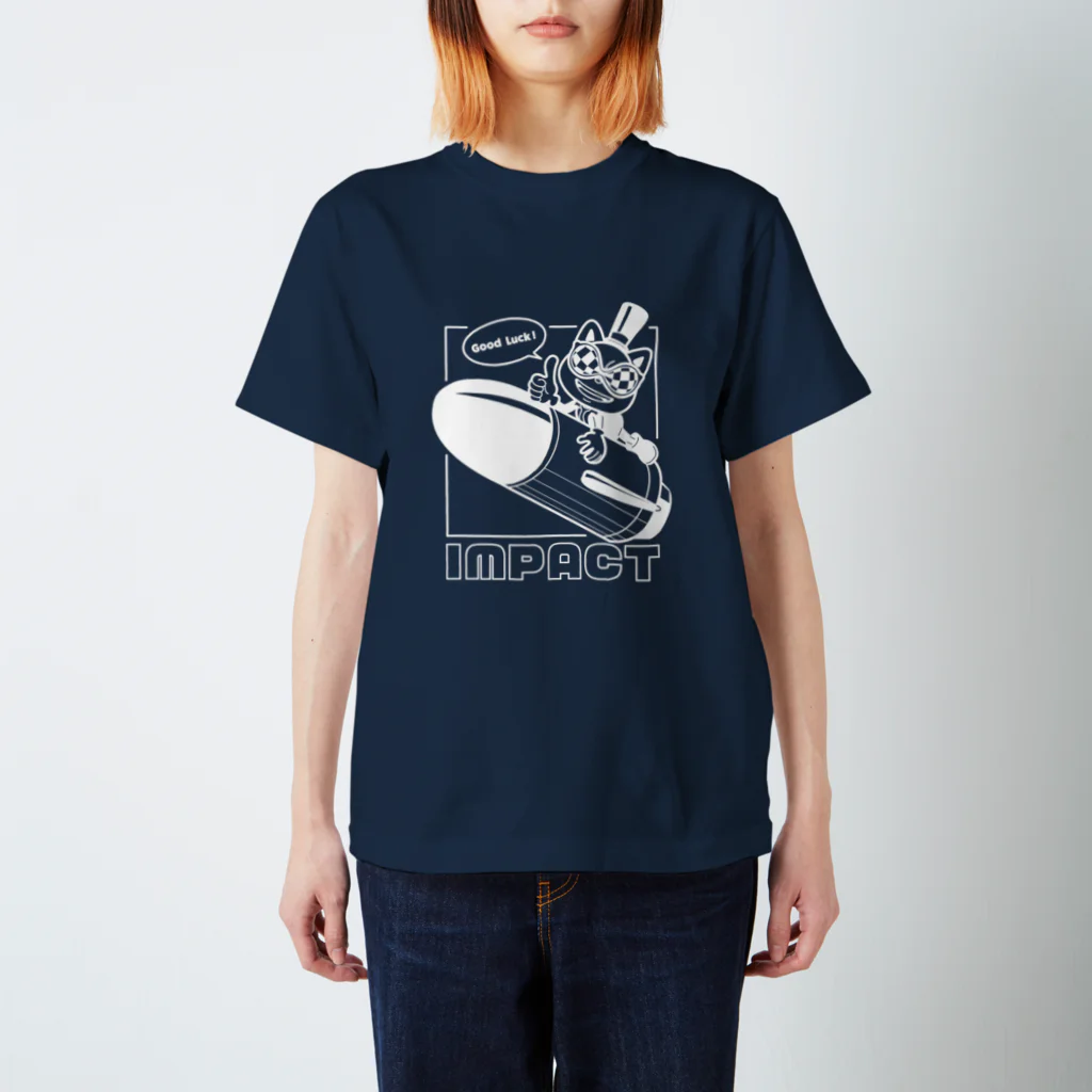 スリーセブンターボ(公式)のメガネコ_ロケット Regular Fit T-Shirt