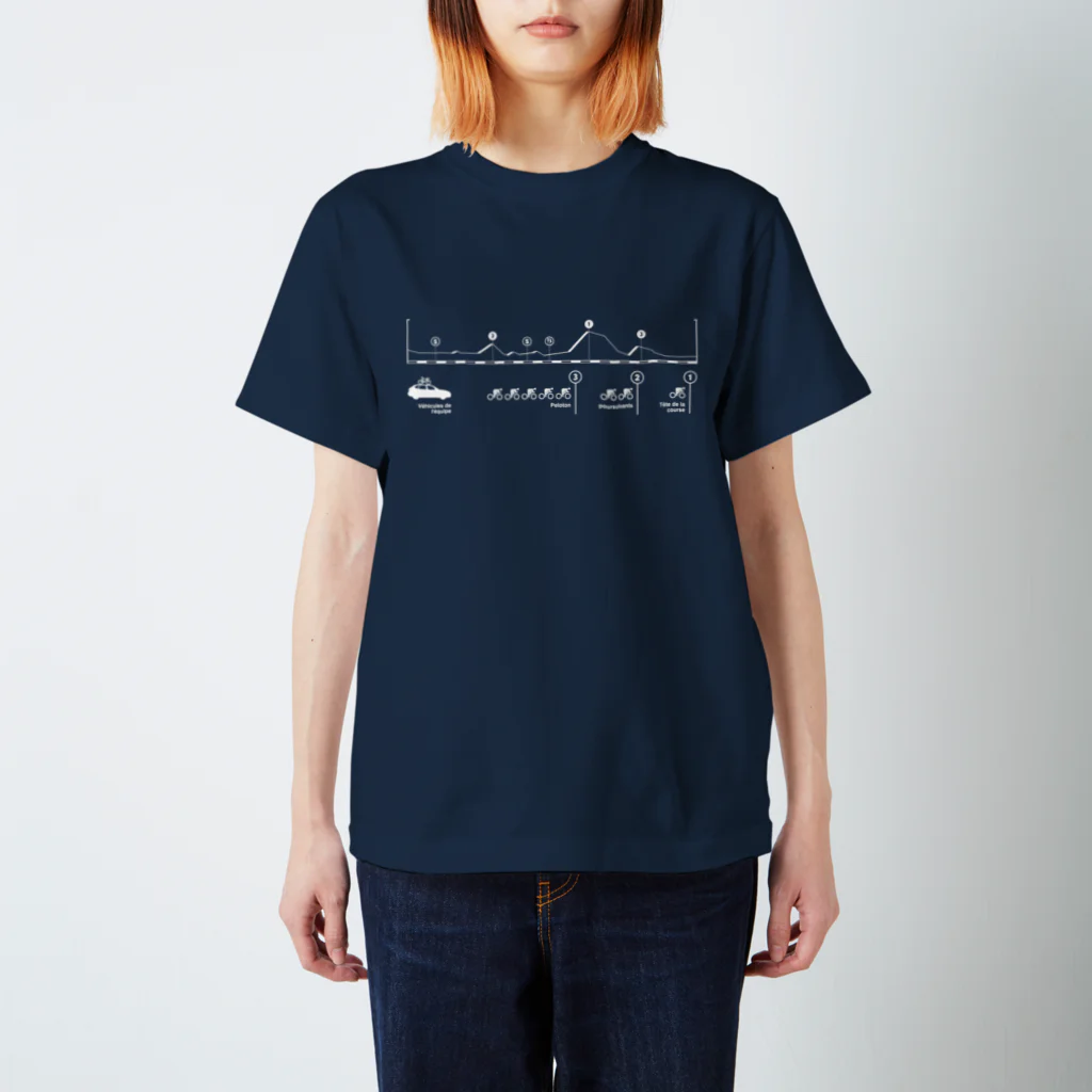 Amateur Academyの中級山岳T（印刷色：ホワイト） スタンダードTシャツ