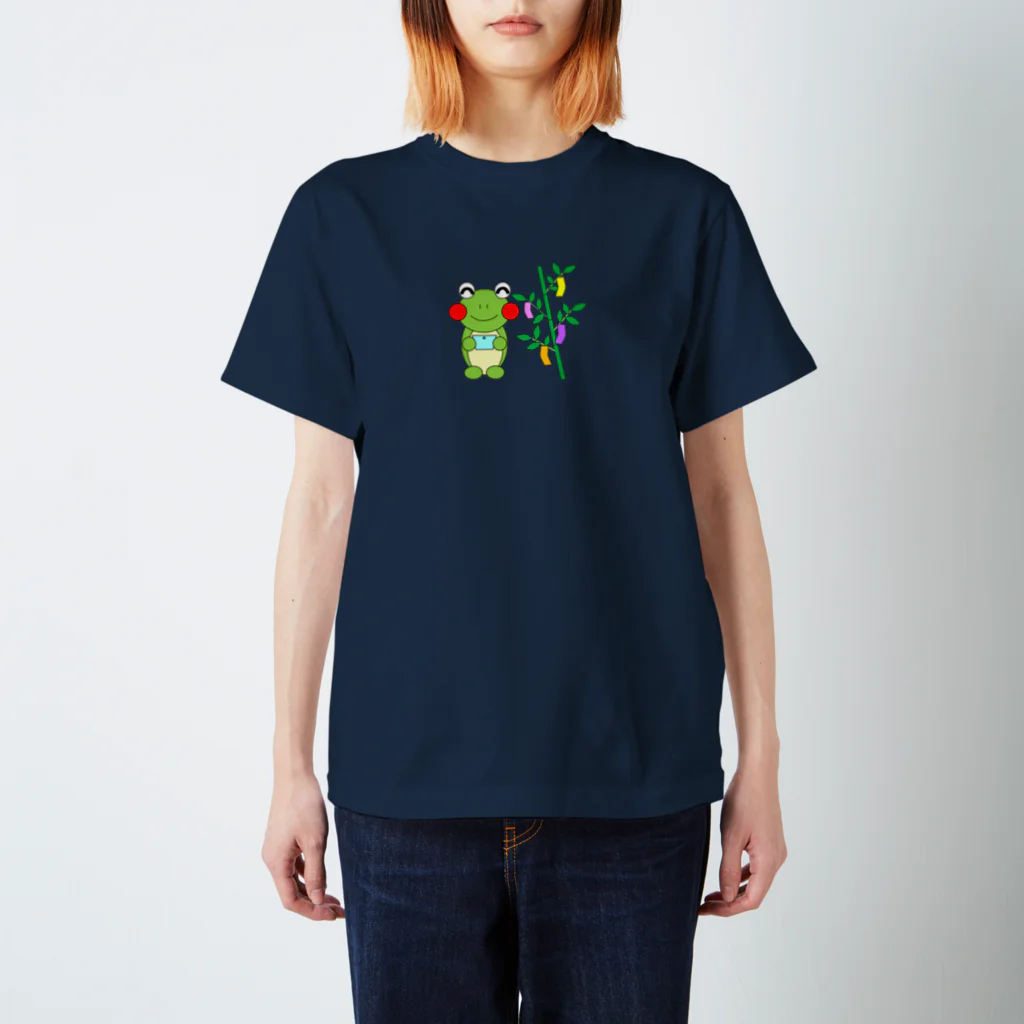 🐸かえるさんと仲間たち🐸の七夕のかえるさん スタンダードTシャツ