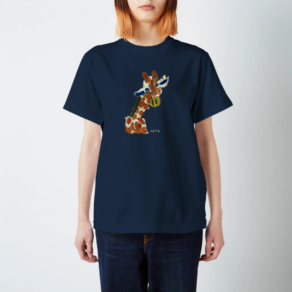 コドモダスのRIKU　キリンシリーズ(白ロゴ) スタンダードTシャツ