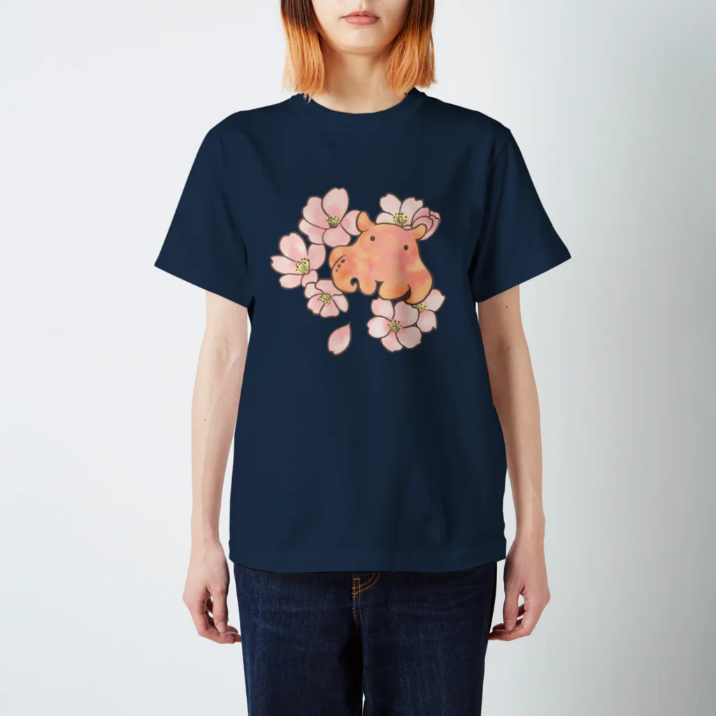 Cagelam(かげらむ)のメンダコさんと桜。 スタンダードTシャツ