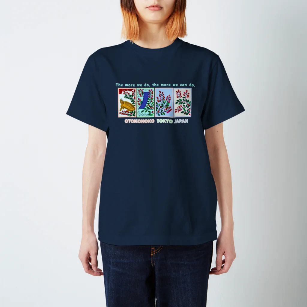 OTOKONOKOTOKYOJAPANの令和花札-HAGI NI INOSHISHI- スタンダードTシャツ