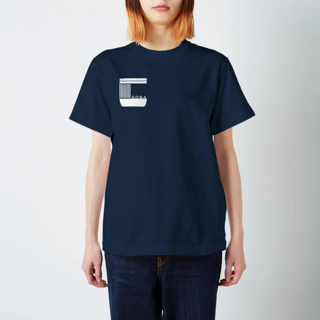 sho-designのsoba-logo SHIRO スタンダードTシャツ