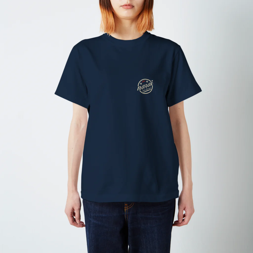 Nagano Design プロダクツ108のヴィンテージデザイン 奈良井宿 #1　濃色表裏 スタンダードTシャツ