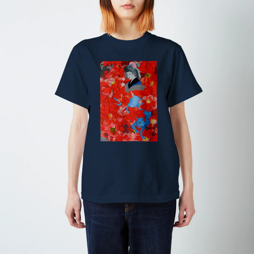 CAUCのGeisha&Cat スタンダードTシャツ