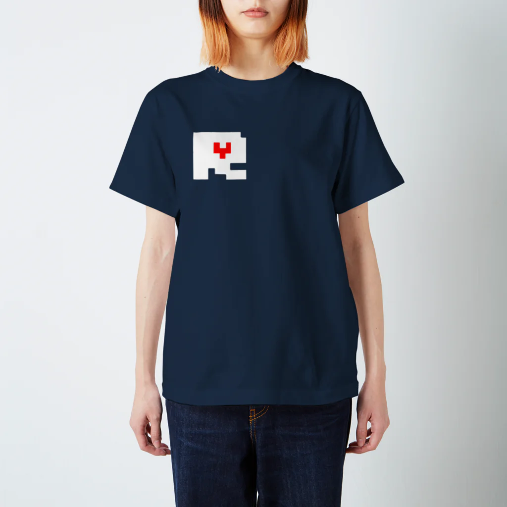 グリーンピース君の自由帳ショップの8bit R of HEART スタンダードTシャツ