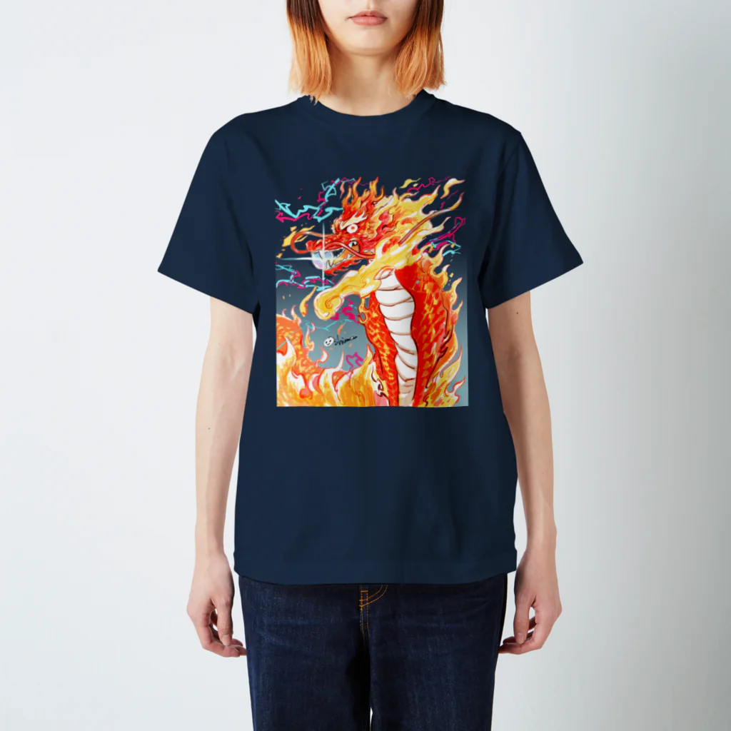 おーしまの島の龍神T（赤）玉 Regular Fit T-Shirt