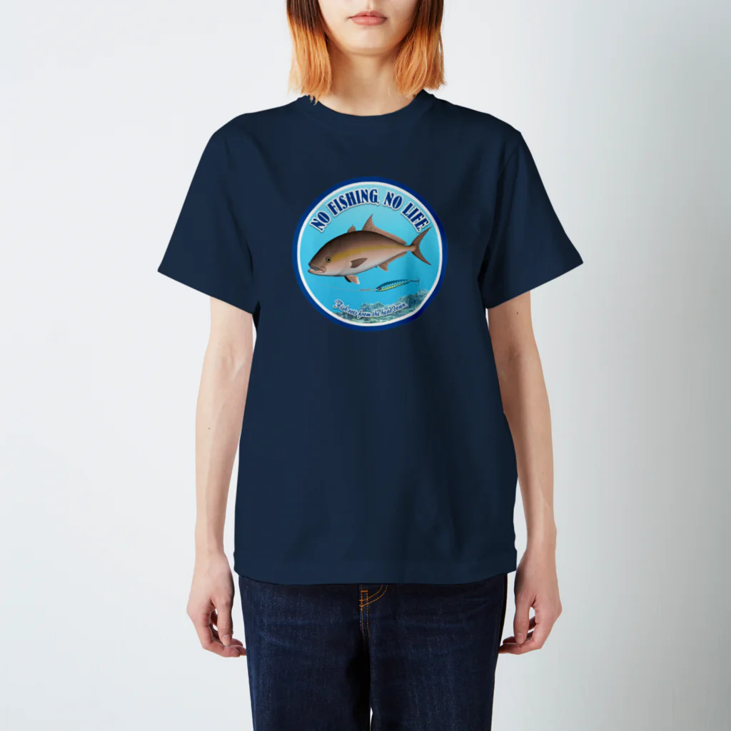 猫と釣り人のKAMPACHI_2R スタンダードTシャツ