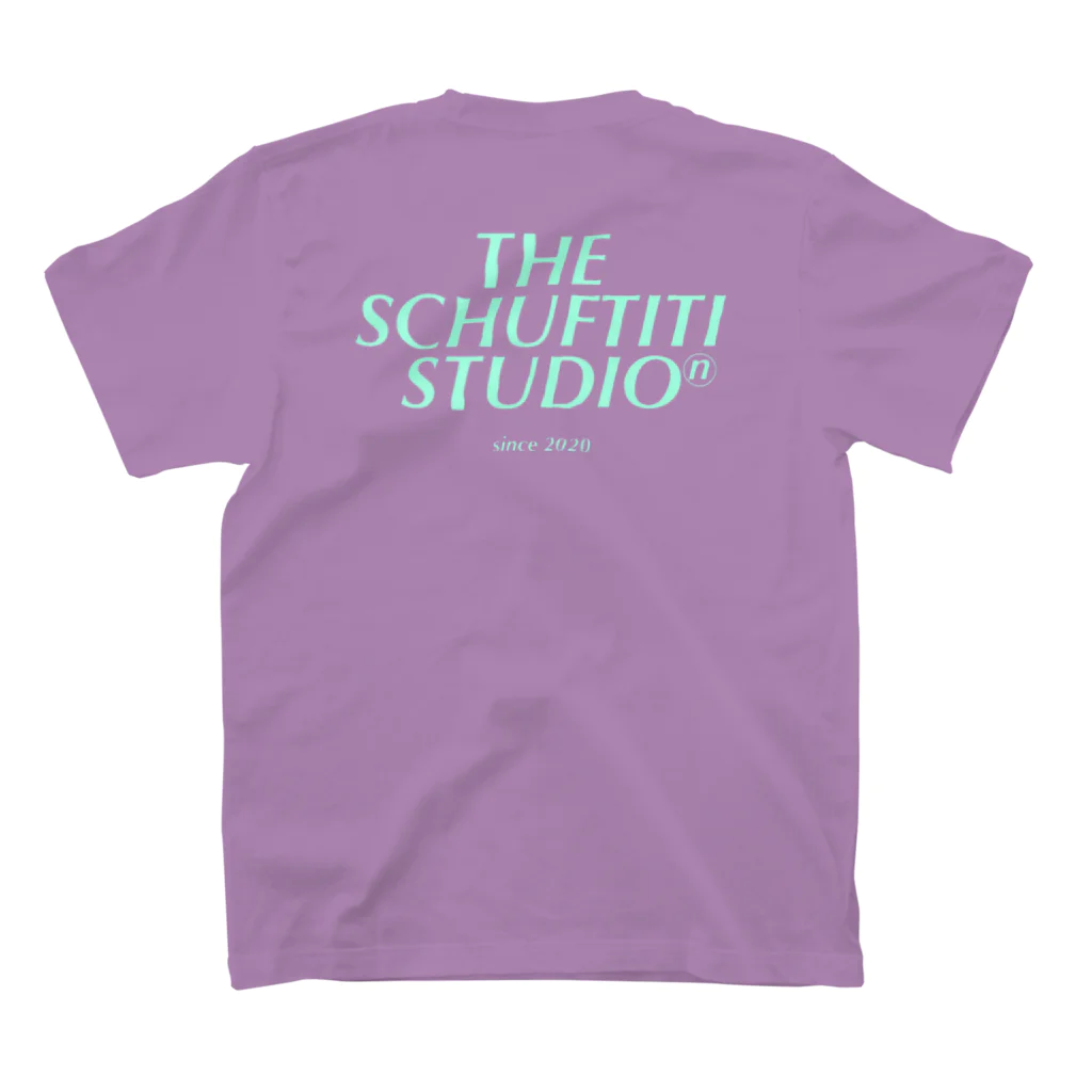 Schuftiti (シュフティティー)のThe Schuftiti Studio (ミント) Regular Fit T-Shirtの裏面