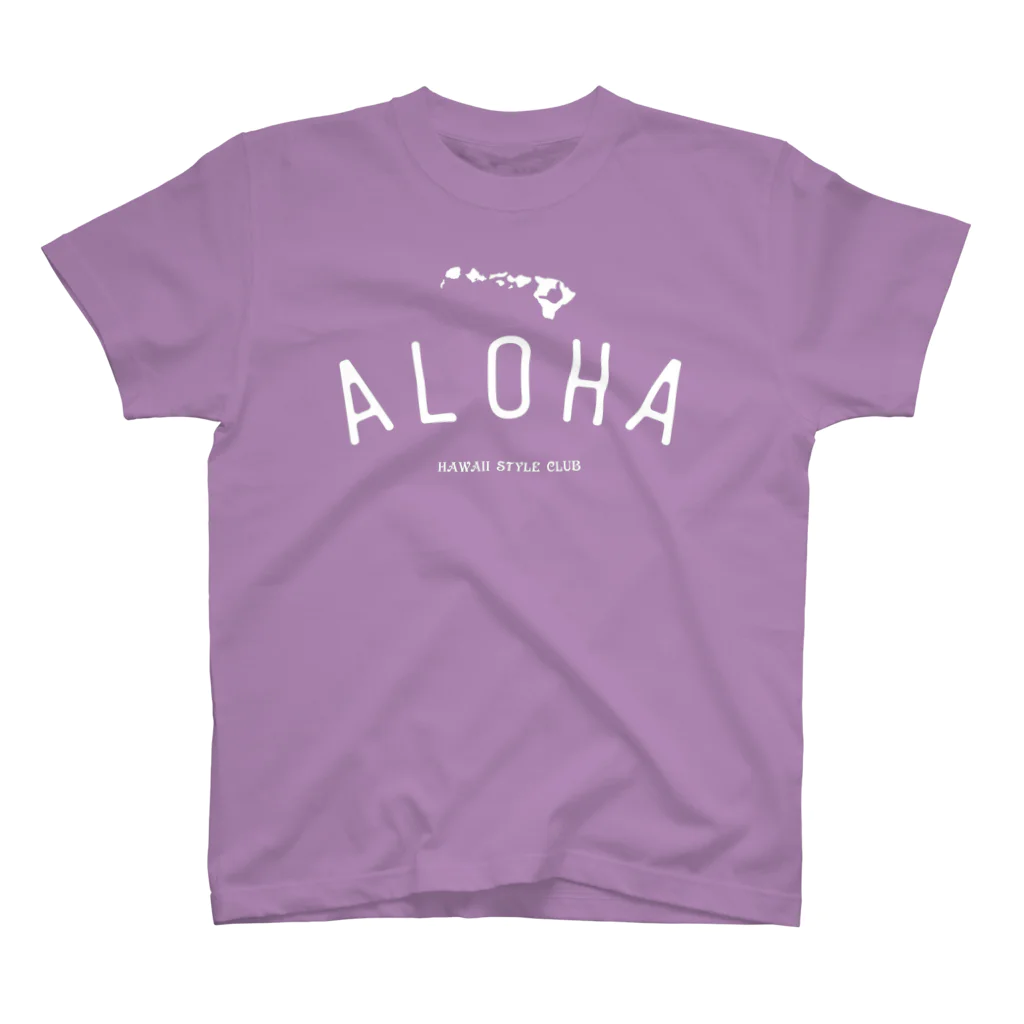 ハワイスタイルクラブのALOHA ISLANDS  WHT LOGO スタンダードTシャツ