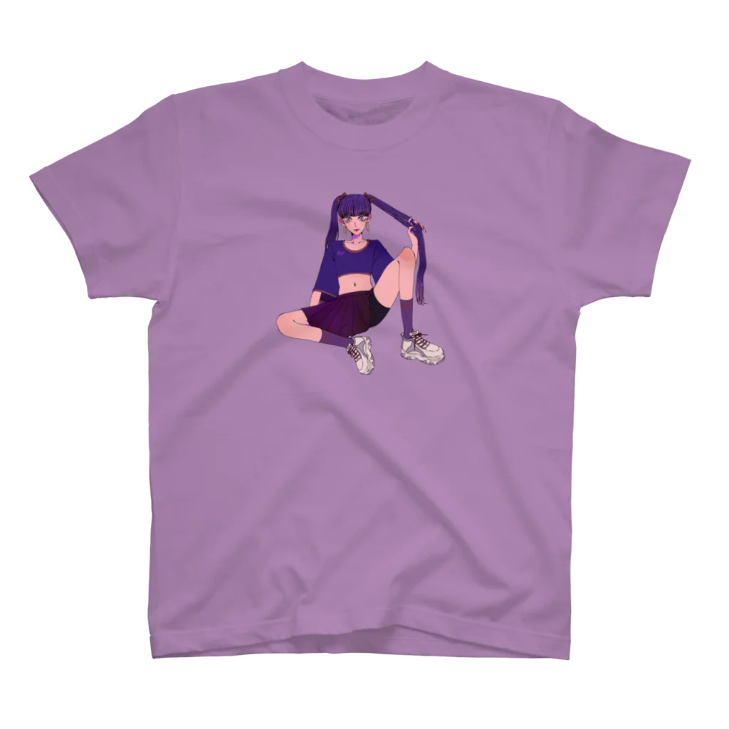 YUMMYのPURPLE ツインテちゃん💜 スタンダードTシャツ