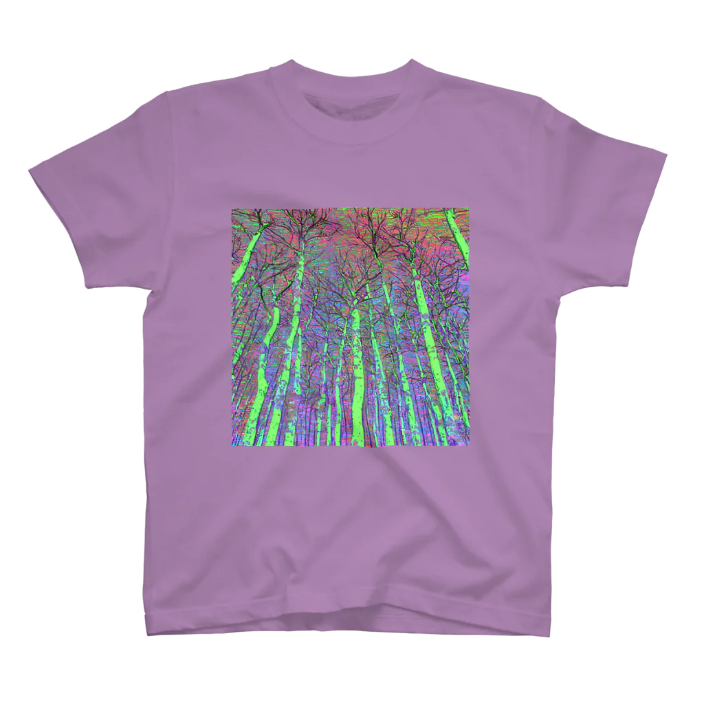水草のサイケデリックな林 スタンダードTシャツ