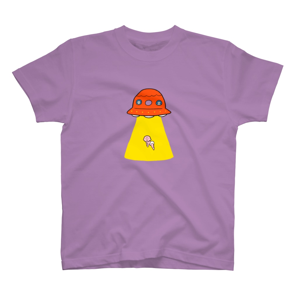 Discover アニメーション メンズ レディース Tシャツ 赤ちゃん 父 母 赤ちゃんとUFO