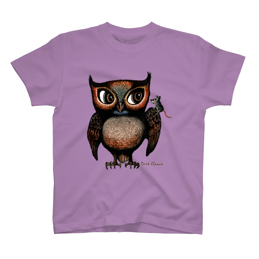  Dark blancoのDark blanco "Owl" Regular Fit T-Shirt