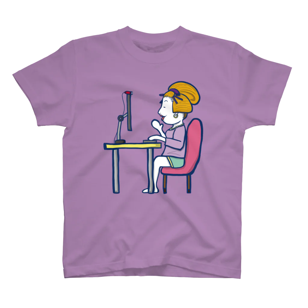 Oedo CollectionのRemote Working Girl／濃色Tシャツ Regular Fit T-Shirt