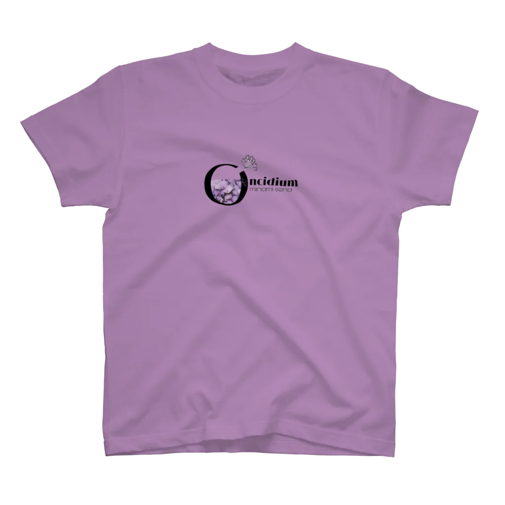 Oncidium  by minamisenaのLOGO 紫陽花 Regular Fit T-Shirt