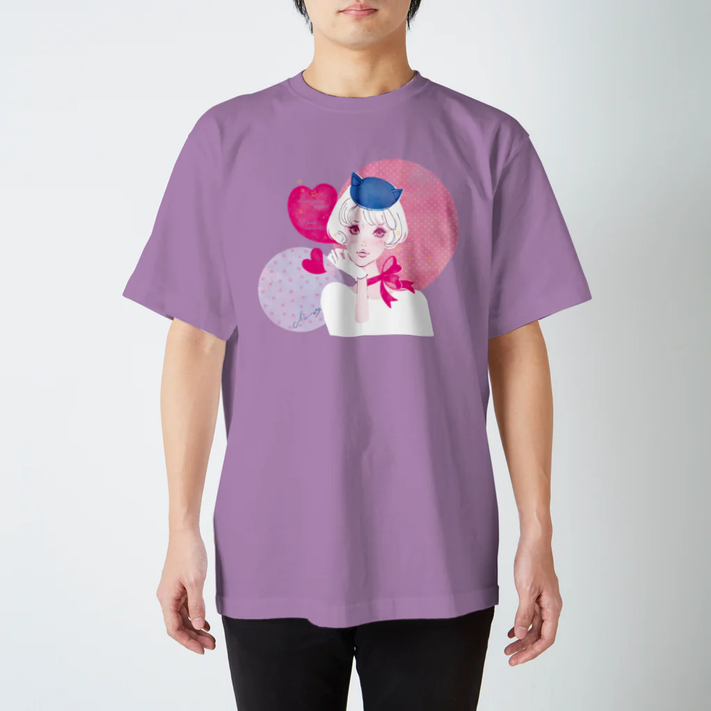 蛯原あきらのねこ耳お帽子 スタンダードTシャツ