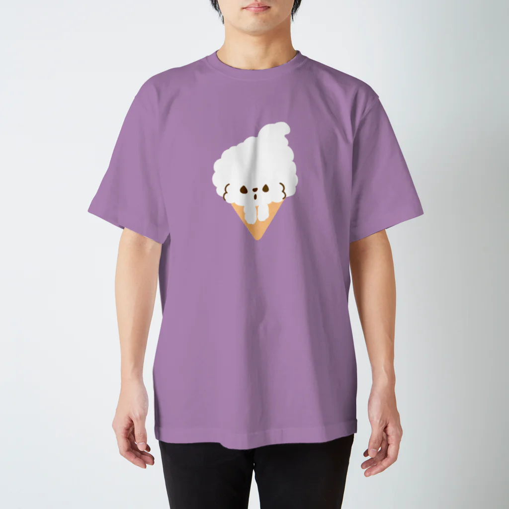 chiiis-chiiisのビションフリーゼ　フワモコちゃん スタンダードTシャツ