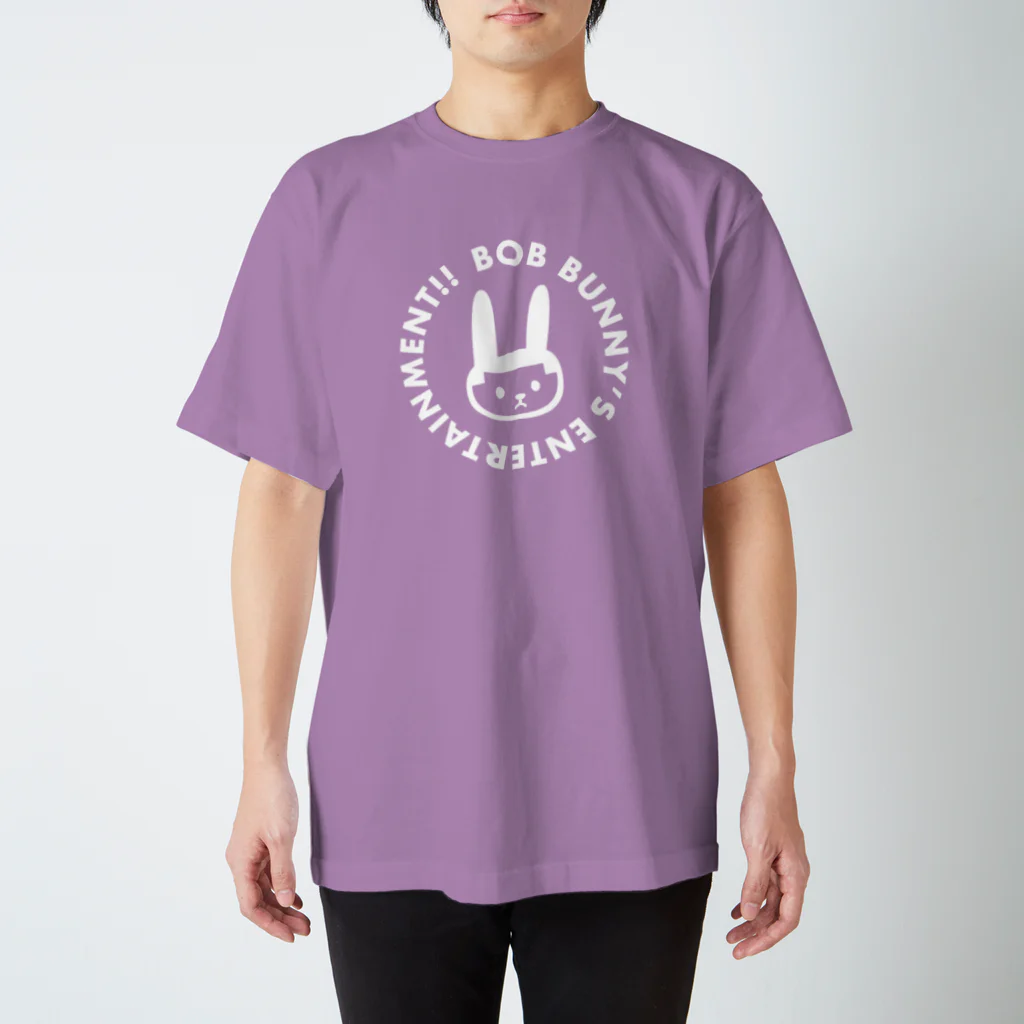 BOB BUNNY’s Entertainment!!のおかっぱうさぎのうーと白いロゴ Regular Fit T-Shirt