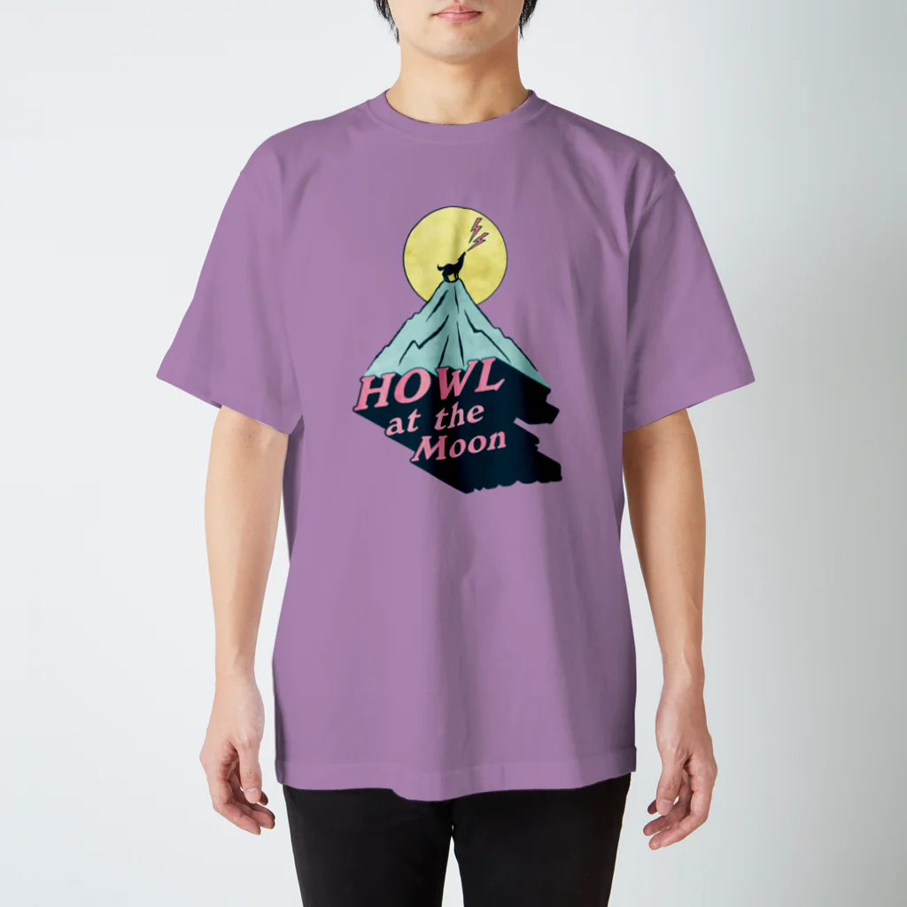 LONESOME TYPE ススの🌕月に吠える🐺（HOWL at the Moon） Regular Fit T-Shirt