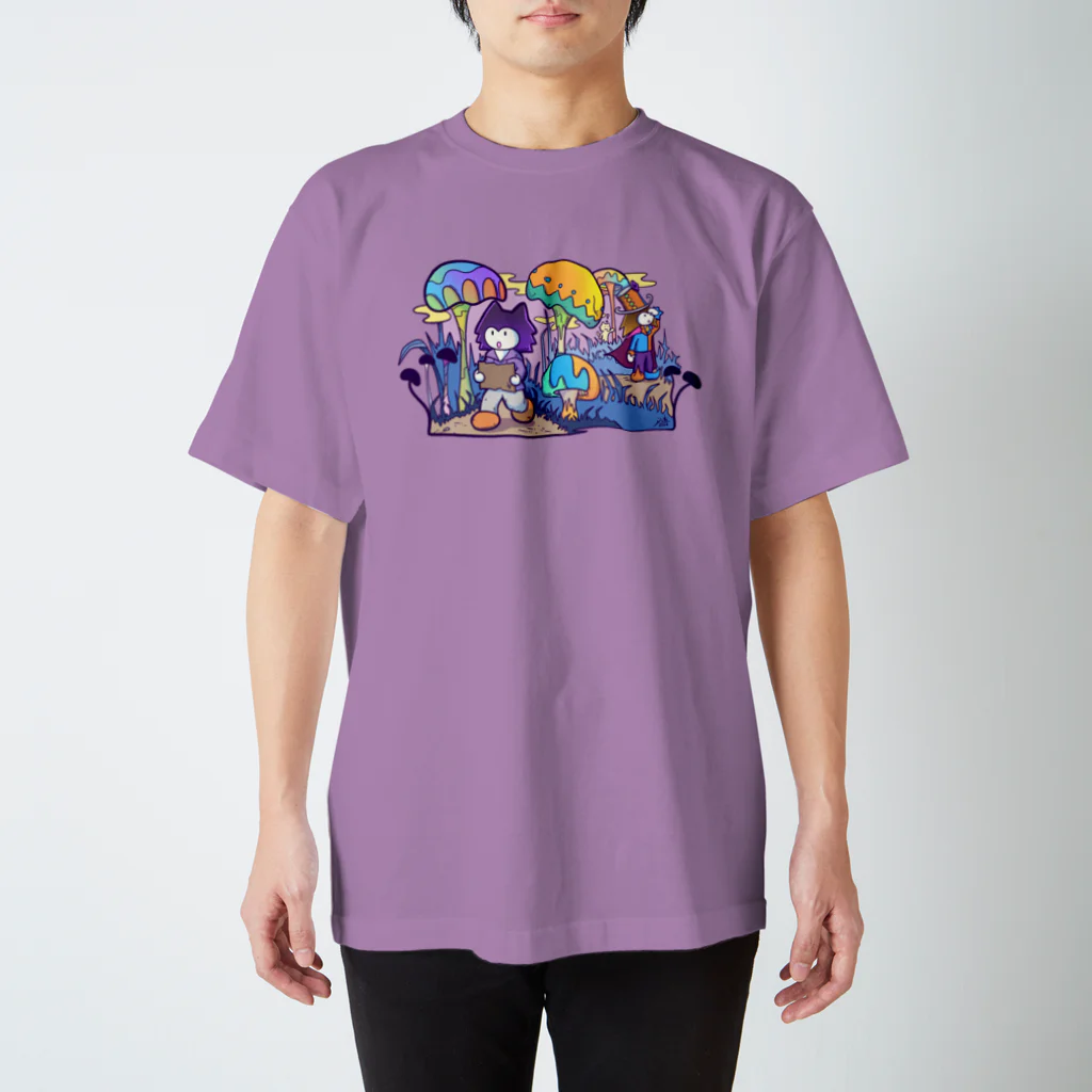 MUSHROOMPUNKの迷子のキノコ森コンセプトアート スタンダードTシャツ