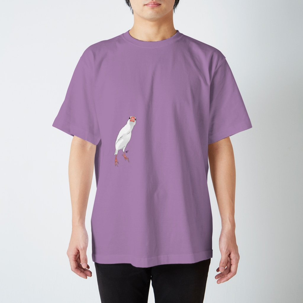 calcalののびのび白文鳥 Regular Fit T-Shirt