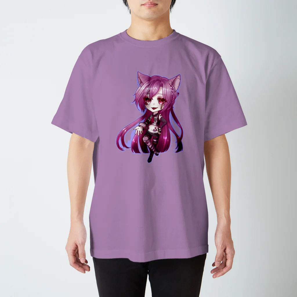 猫魔くろはの強欲ばぶず_遥渚ゆめ スタンダードTシャツ