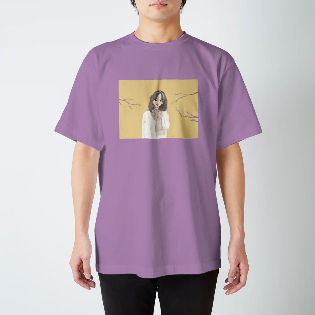 aoi_mofuの秋、いちょうと女の子 Regular Fit T-Shirt