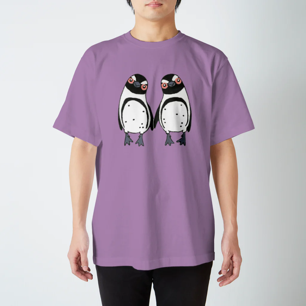 penguininkoの手繋ぎケープペンギンのカップル🐧❤️🐧 Regular Fit T-Shirt