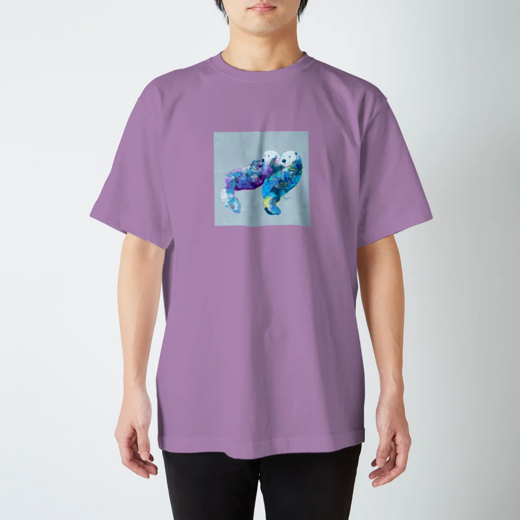 まさよ | ラッコ 好き！の手繋ぎラッコちゃん スタンダードTシャツ